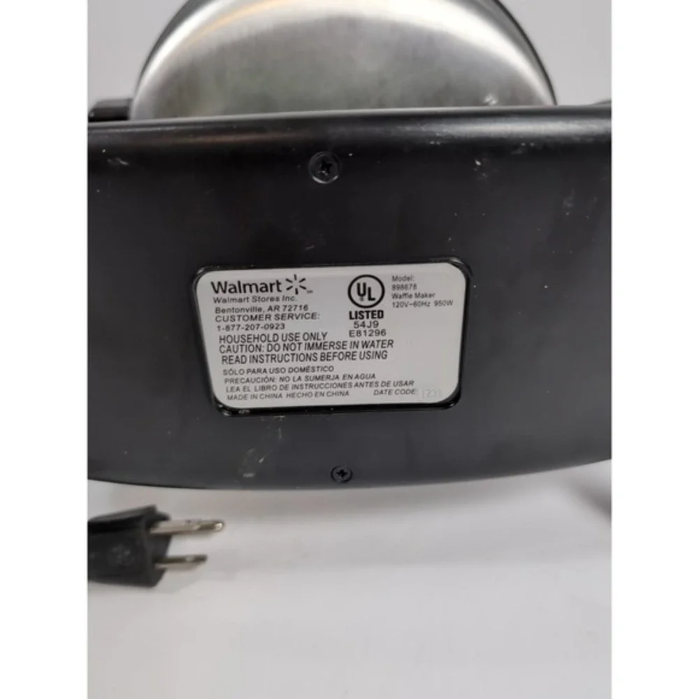 GE ROTATING Round WAFFLE MAKER model‎ 898678  Tested Working Stainless Non Stick